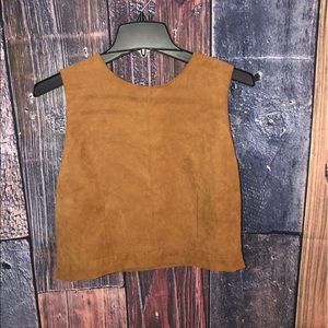 suede crop top!
